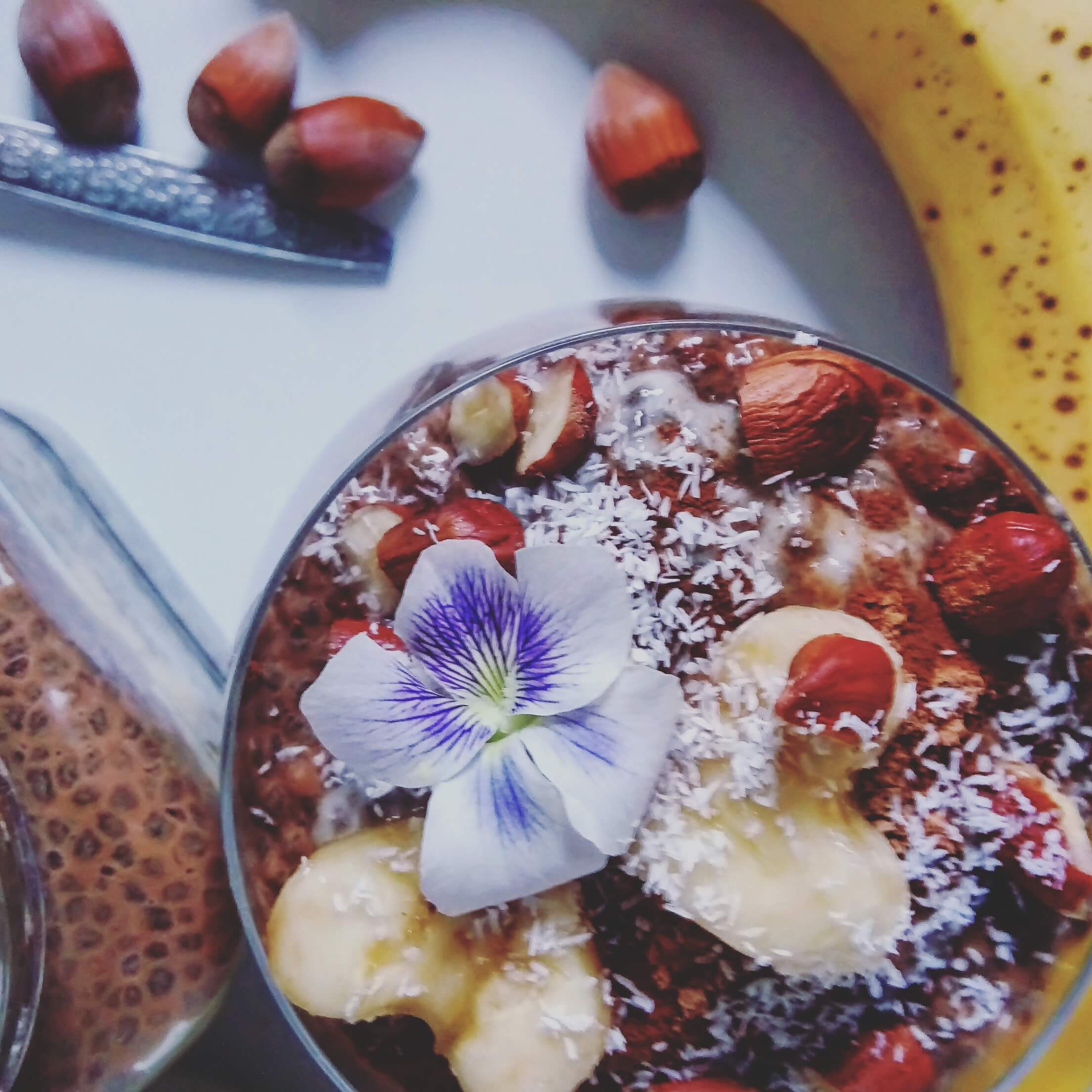 Kókusztejes chia puding kakaóval és banánnal - 2. kép