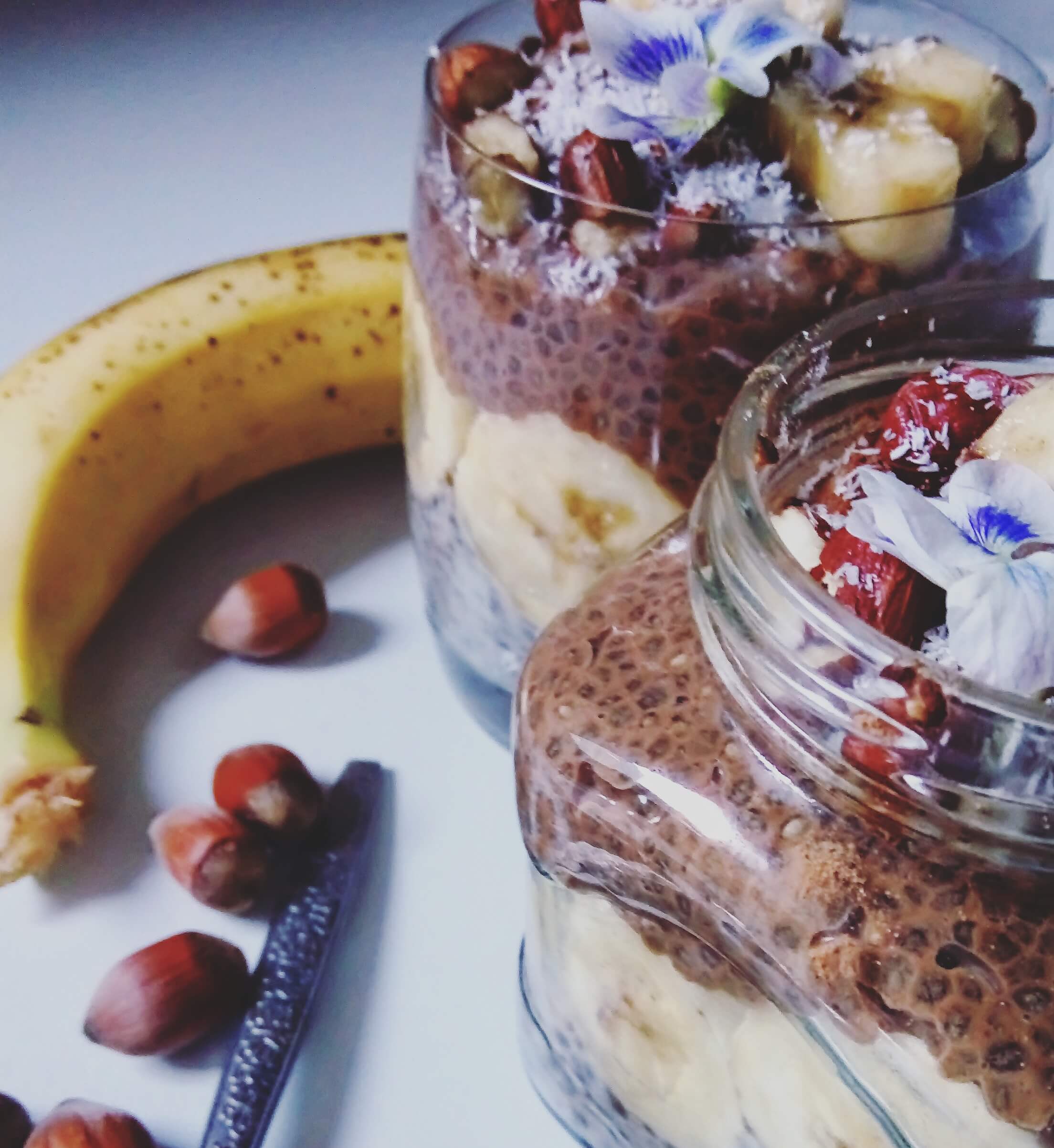 Kókusztejes chia puding kakaóval és banánnal - 3. kép