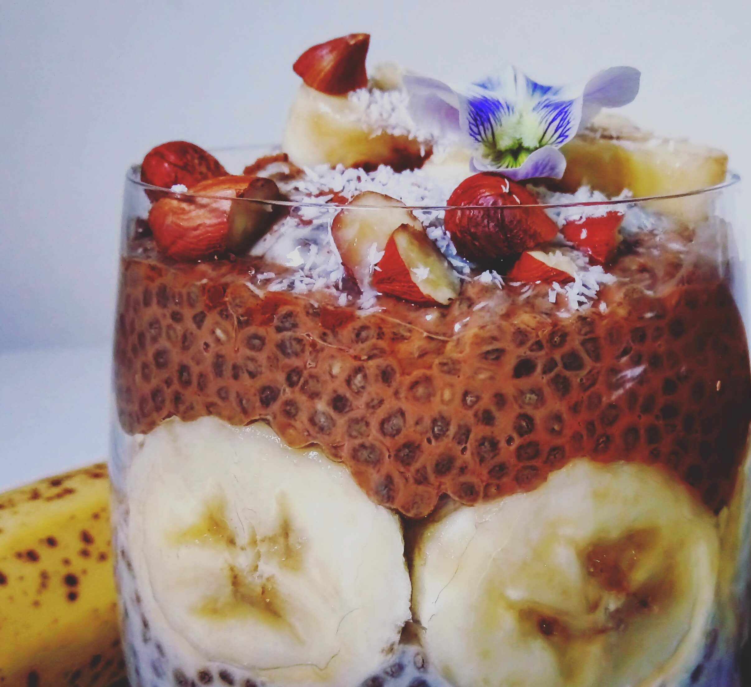 Kókusztejes chia puding kakaóval és banánnal - 4. kép