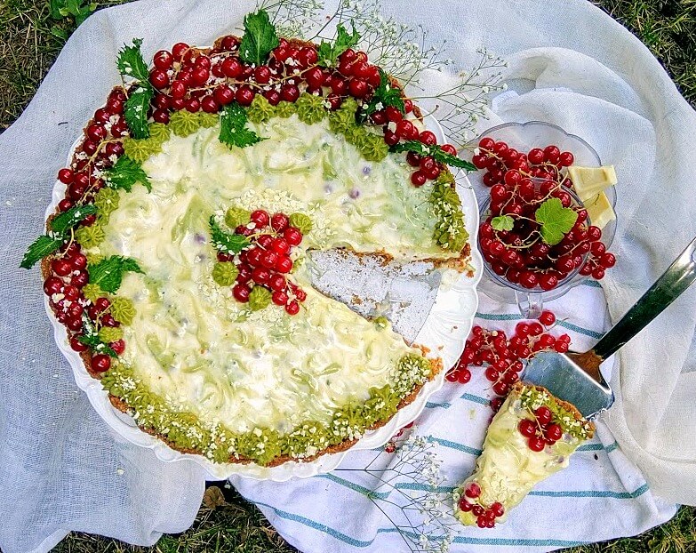 Ribizlis-fehércsokis pite - 1. kép