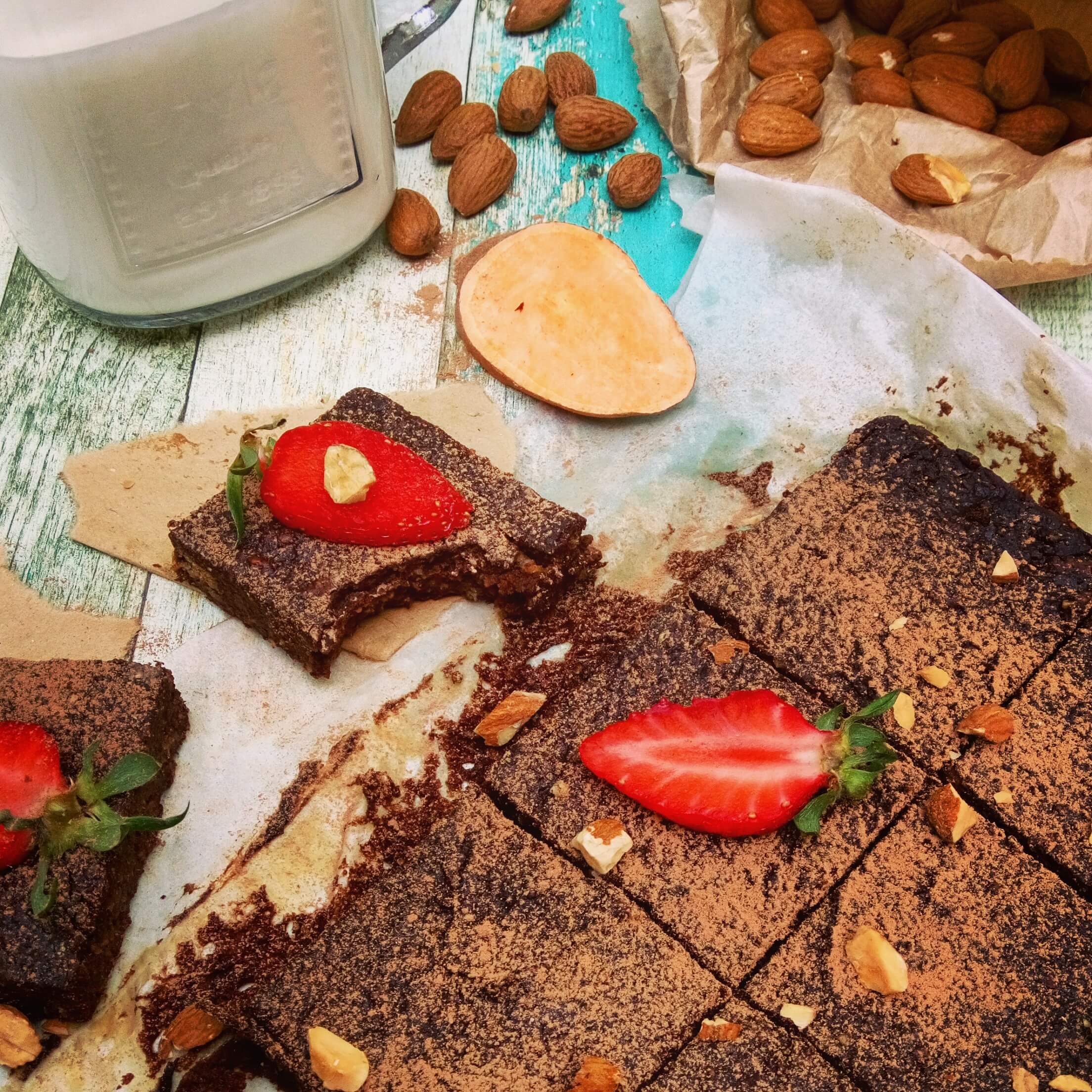 Batátás-mandulás brownie - 4. kép