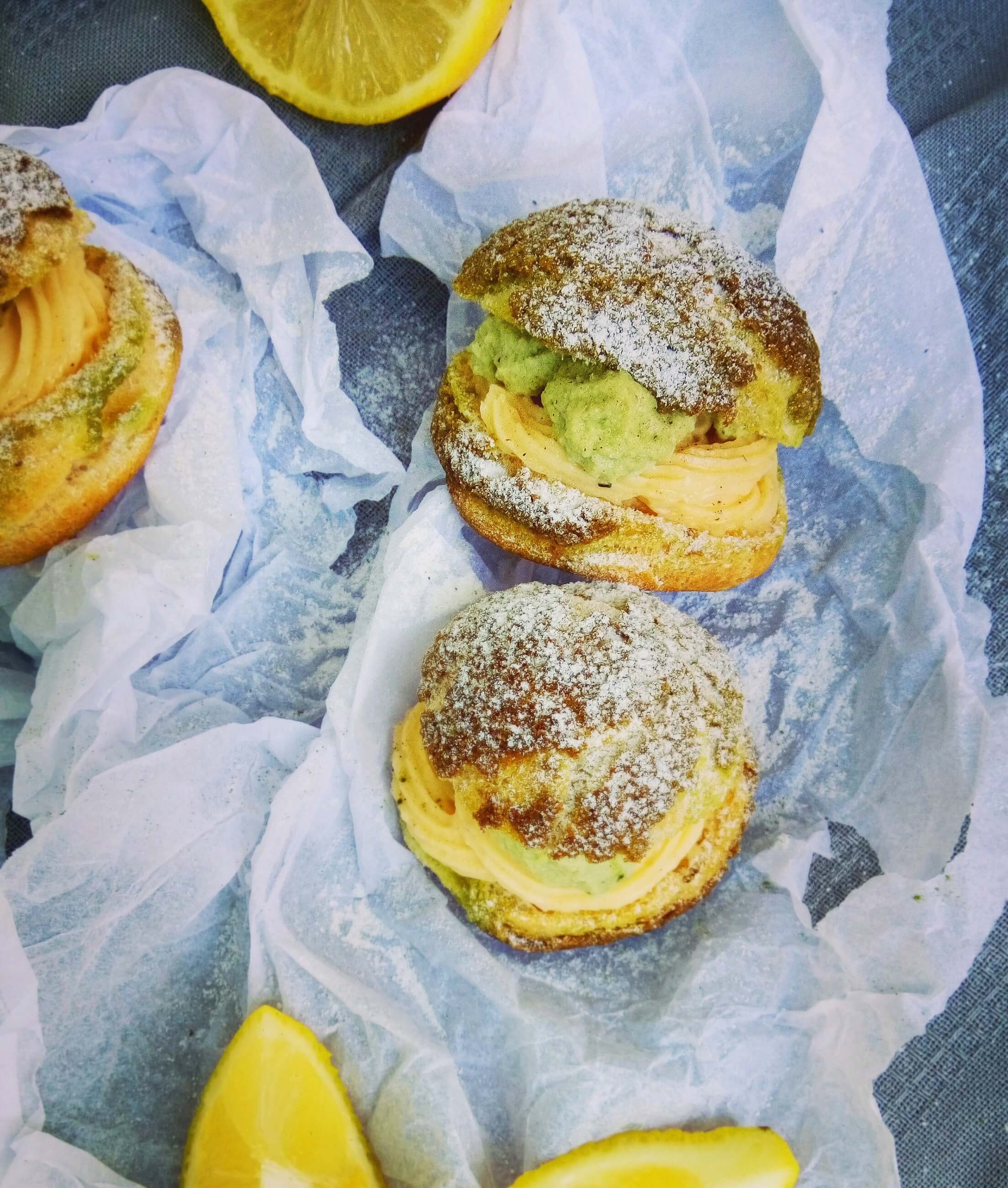 Citromhabos-matcha képviselőfánk ropogós tetővel - 4. kép