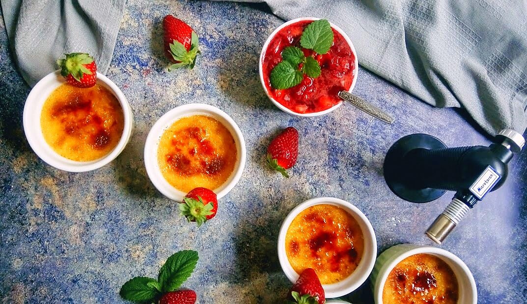 Crème brûlée citromfüves eperraguval - 1. kép
