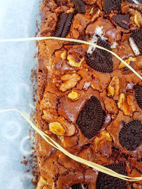 Diós(-Oreos) extra csokis brownie - 2. kép