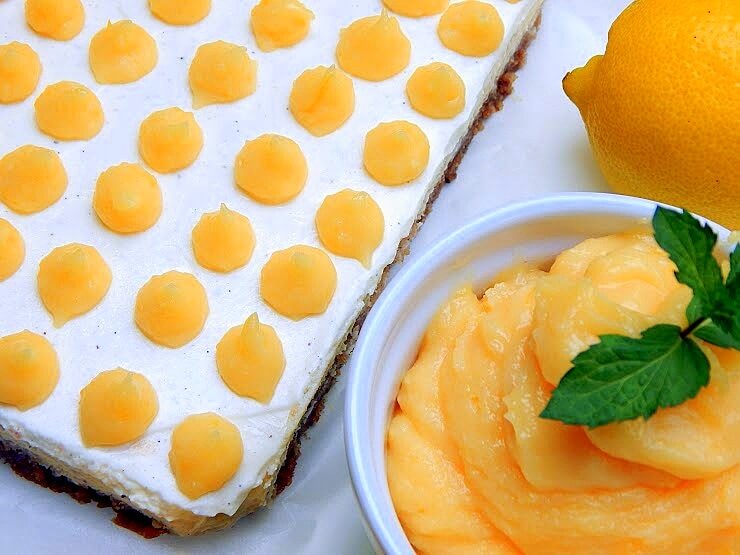 Citromos cheesecake szelet lemon curddel - 1. kép