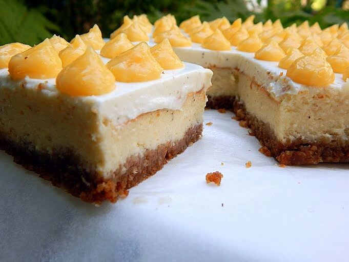 Citromos cheesecake szelet lemon curddel - 3. kép
