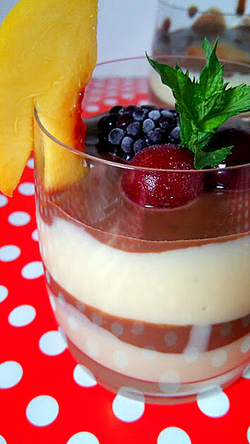 Házi étcsokis puding és whiskeys karamellpuding rétegezve - 3. kép